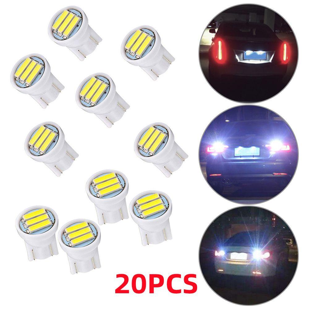 Populer 20Pcs Lampu Plat Nomor Putih 20Pcs 7020 3SMD COB LED Dome Map