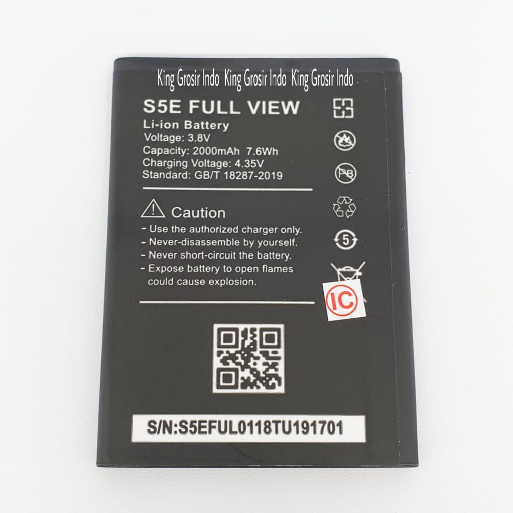 Baterai Advan S5E Full View Original OEM Battery Batre Batere Batt Bat