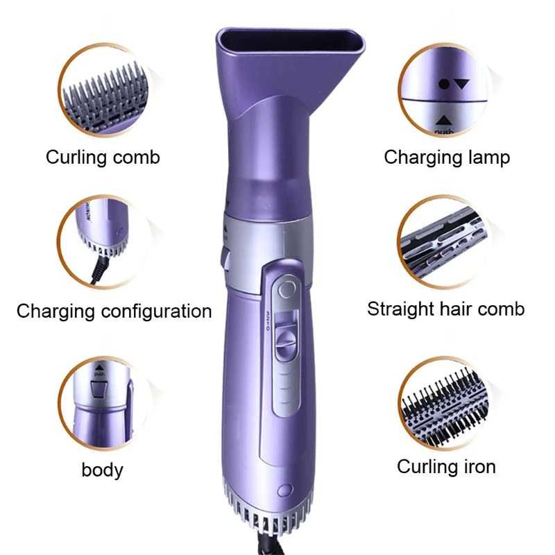 GIJ - SHINON Pengering Rambut 5 in 1 Curling Straightener Comb