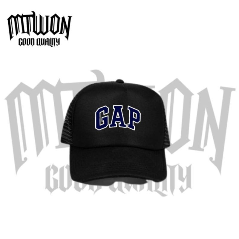 Snapback Topi GAP vintage logo / Trucker jaring hitam baseball caps pria wanita man women beanis bar
