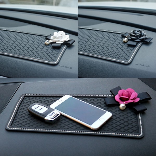 Antiselip Dashboard Mobil DAD Bunga Passion Flower Daisy Premium Import BESAR 29.5 x 15cm