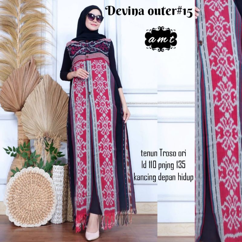 Devina Outer/ Outer Tenun Tanpa Lengan