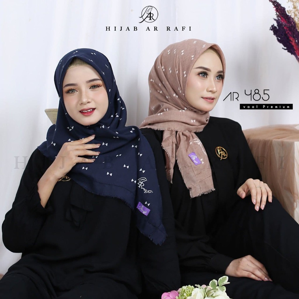 Jilbab Arrafi Hijab Segiempat Terbaru AR 485 Rawis Variasi Motif Segitiga Senna Store
