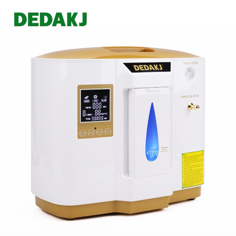 DEDAKJ Oxygen Concentrator & Nebulizer 1-7L/min adjustable, Touch Screen & Remote Control