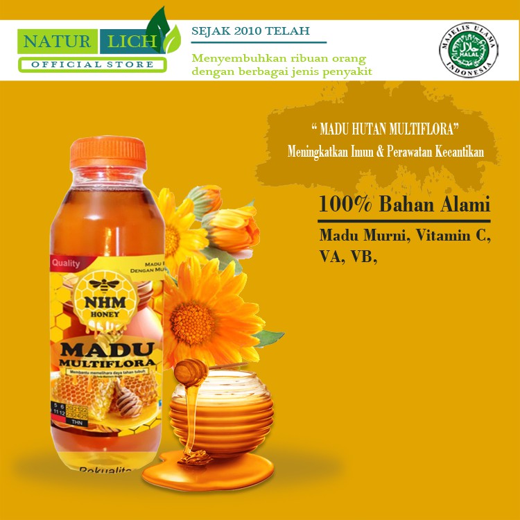 

Madu Hutan Multiflora 780gr (Bonus Madu Hutan Gholiban 1kg - madu asli)