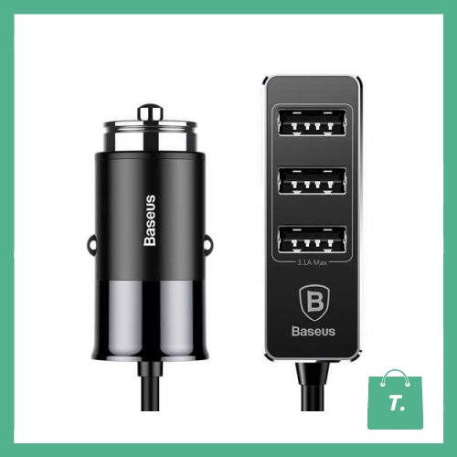 BASEUS CHARGER MOBIL 5,5A - 3PORT - CCTON01 - TGII124T8