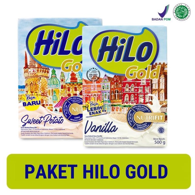 

[COD] Paket HiLo Gold - HiLo Gold Vanilla 500gr & Sweet Potato 500gr [COD]