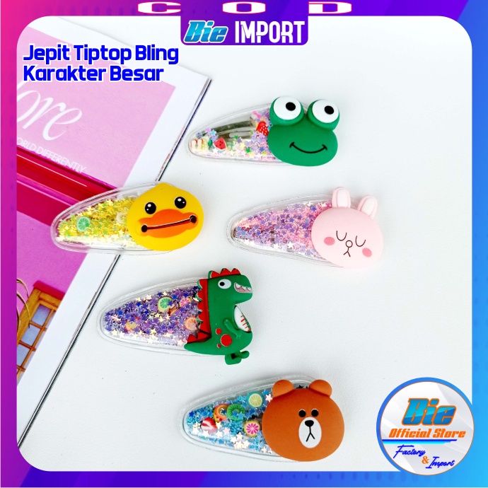 Jepit Anak Transparan Gliter Premium Impor Best Seller