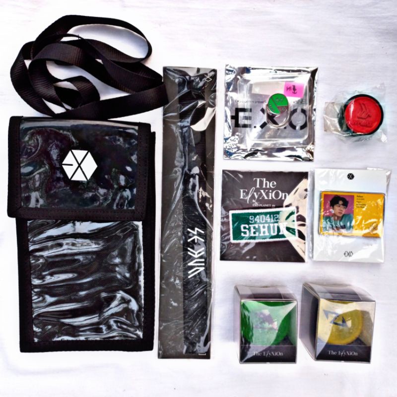 MERCHANDISE MD EXO TIHOL TICKET HOLDER POWER BALL STRAP NAME TAG STAMP PIN BADGE RING CINCIN SEHUN C