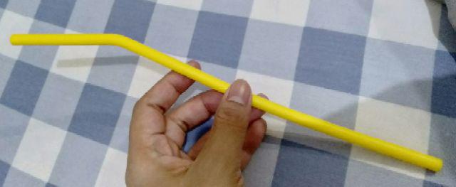 [bent 6mm] Silicone Straw Sedotan Silikon Pakai Ulang