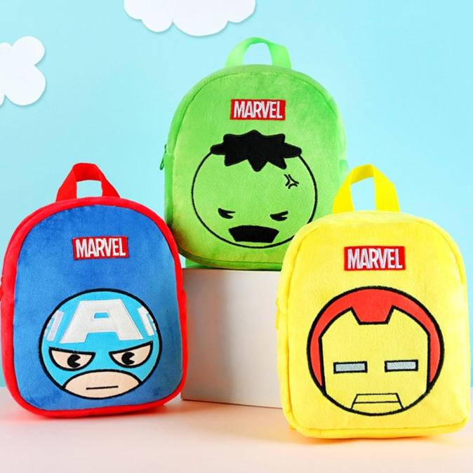 MINISO Marvel Tas Ransel Mewah Anak Plush Backpack