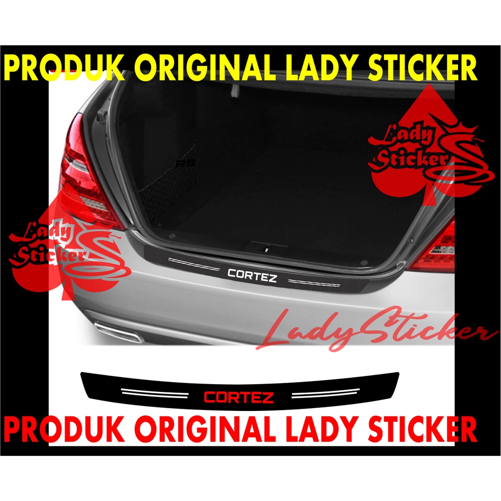 STICKER MOBIL CORTEZ STICKER KARBON 3D PELINDUNG BUMPER BAGASI MOBIL WULING CORTEZ