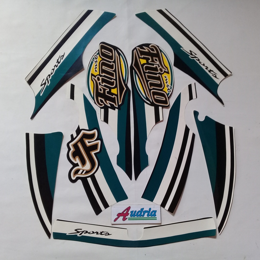 sticker striping  motor yamaha fino 2013 hitam-kuning