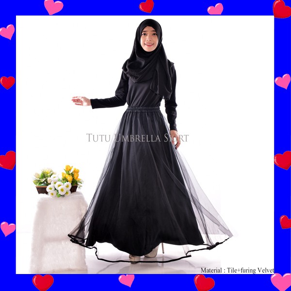 Rok Tutu Panjang Polos Dewasa Pesta Wanita Muslimah Cantik Long skirt Griyaraditya Almira