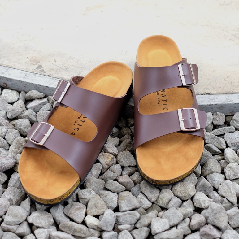 Cracker Brown | Sendal Tali Kulit Simpel Kayu Jalan Pria Cowok Men Sandal Footwear | FORIND x Lvnatica