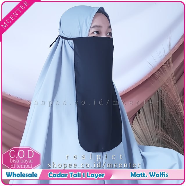 Cadar Tali 1 Layer Niqab Tali Satu Leyer 40x30cm Niqob Wolfis