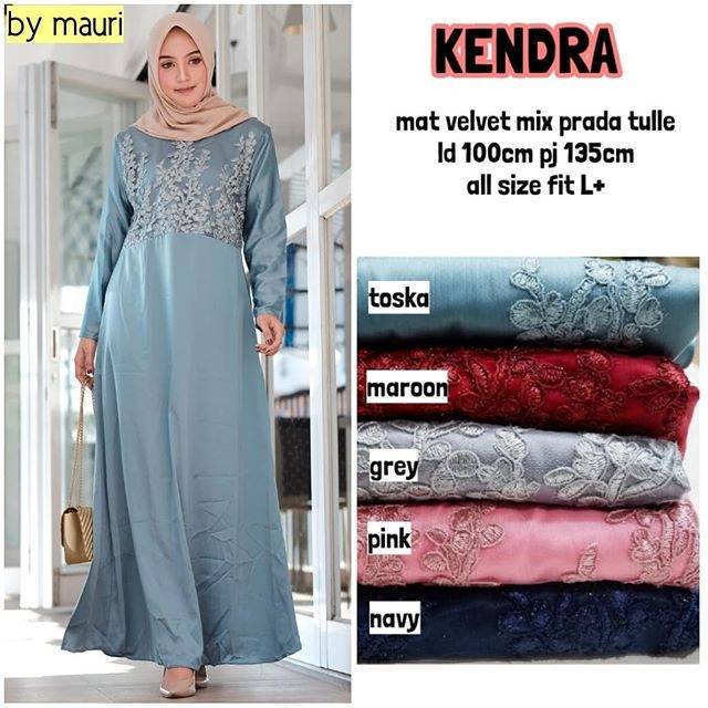 Kendra Dress Velvet mix Tile Prada