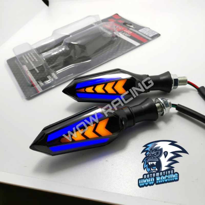 Lampu Sein Sen LED Tempel/Bracket Model Running Sen Belakang