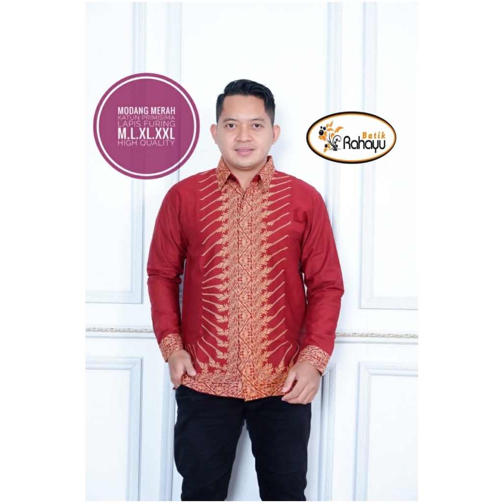 MODANG MERAH RAHAYU KEMEJA BATIK PRIA SOLO LENGAN PANJANG LAPIS FURING ATASAN PREMIUM MODERN PRABU HITAM SELING NAVY SEJIWO WEDANTAPINUSPEN JIWAMUDA SIDOMUKTI SOGAN MACAN MUSTIKA LAWASAN WARDHANA NAGA MERAH BATIK SOLO AMANAH BATIKSOLOAMANAH