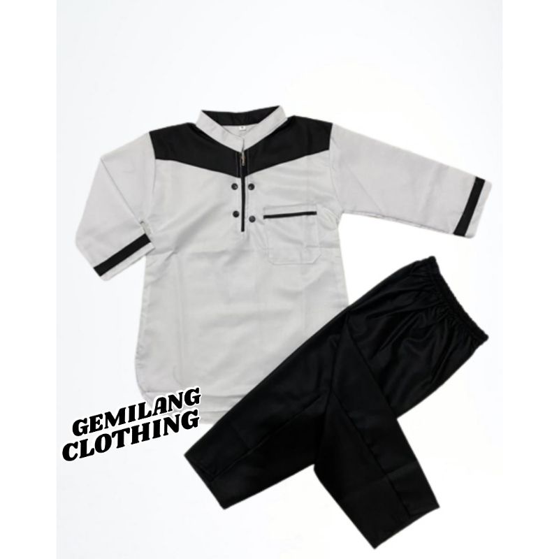 SETELAN KOKO TOYOBO PUTIH PANJANG // BAJU MUSLIM ANAK LAKI-LAKI USIA 1 SAMPAI 12 TAHUN // GEMILANG CLOTHING