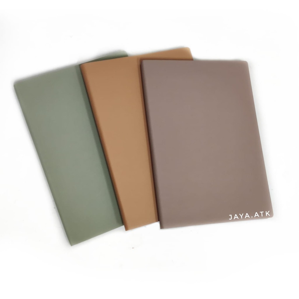 BUKU TULIS NOTEBOOK A5 DELI 22263 25K CATATAN DIARY SAMPUL KULIT POLOS LEATHER 80 GSM