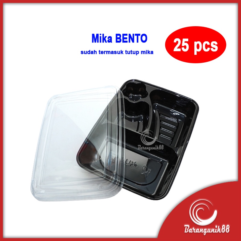 [25 pcs] Mika Bento Lux Food Grade High Quality Kotak Bento