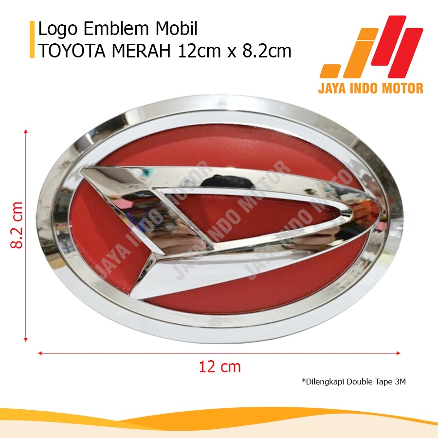 Logo Emblem Mobil Daihatsu 12 Cm x 8,2 cm Merah