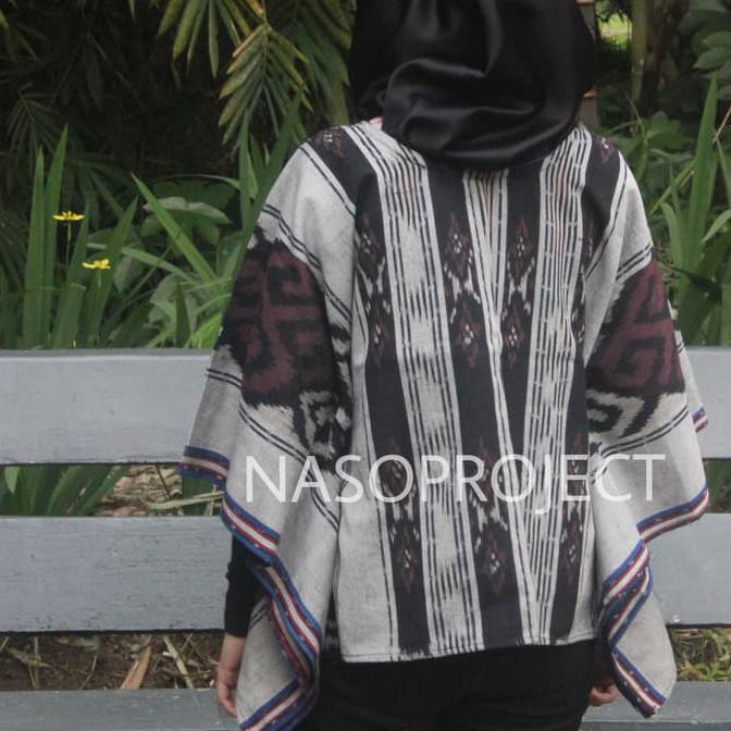 Terlaris Toop Baju Wanita Atasan Bahan Kain Tenun Blanket Etnik Lombok Anjani 03