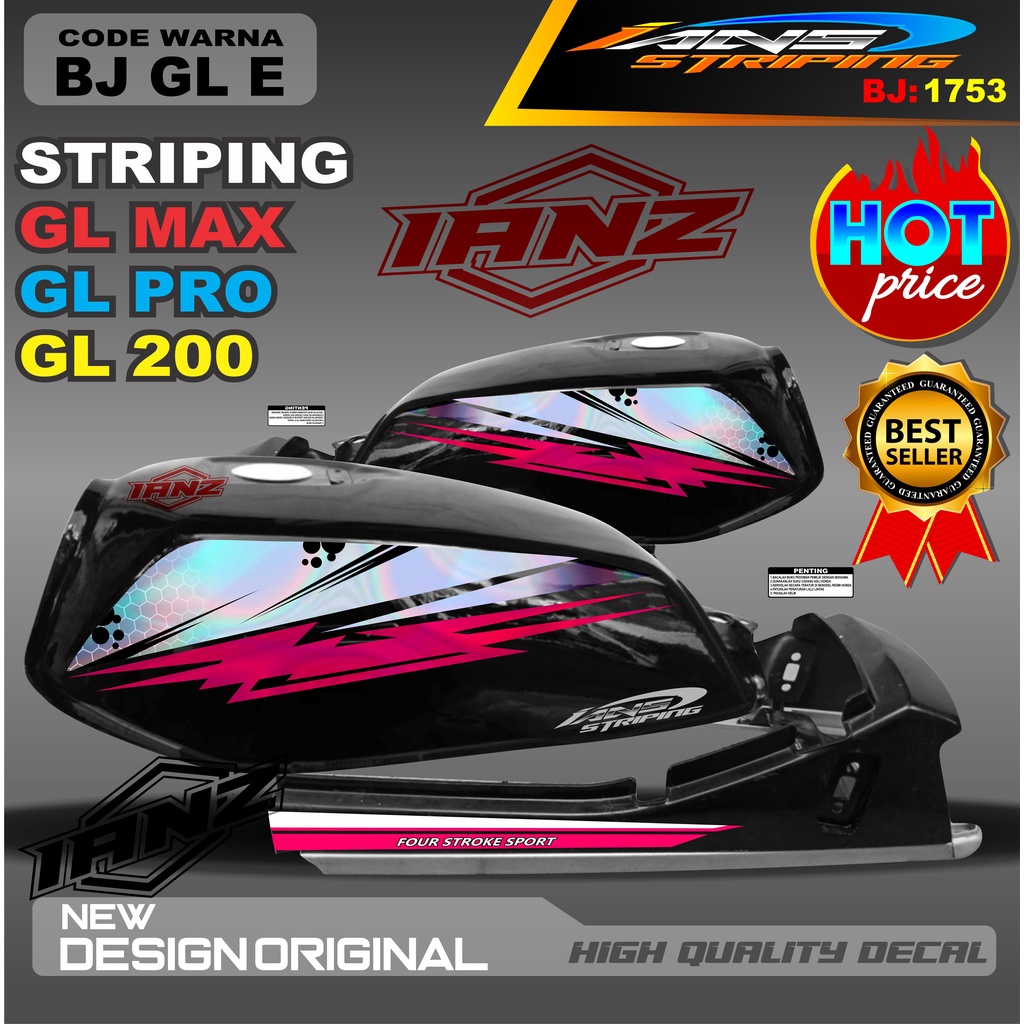 STRIPING HOLOGRAM GL NEW DESAIN /  STIKER GL MAX VARIASI HOLOGRAM / STIKER HOLOGRAM