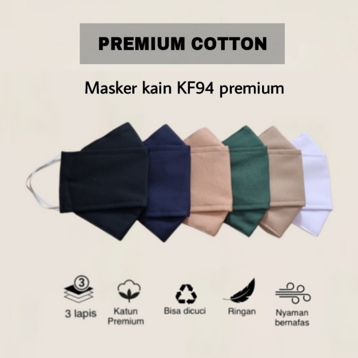 Masker Kain Evo 4D PREMIUM - Masker kain Evo Plusmed w/ Earloop ( 3 ply )