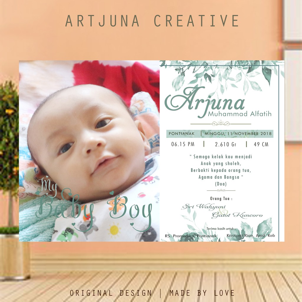 Hadiah Bayi Baru Lahir Baby Born Gift Baby Frame Baby Bio Custom Kado Bayi Shopee Indonesia