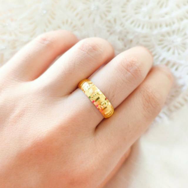 Cincin Dubai Jewellery Fashion Hadiah Pacar Teman Ibu Toko Emas Asli