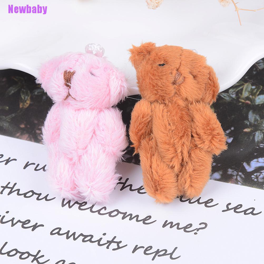 (Newbaby) Mainan Boneka Beruang fluffy Mini 4.5cm Bahan plush Untuk Anak