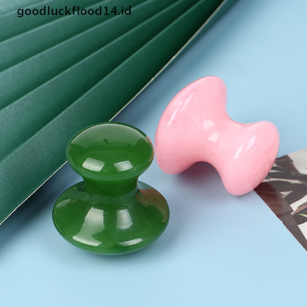 [OOID] Mushroom Shape Jape Stone Gua Sha Massager Eye Face Jade Body Massage Tool ID