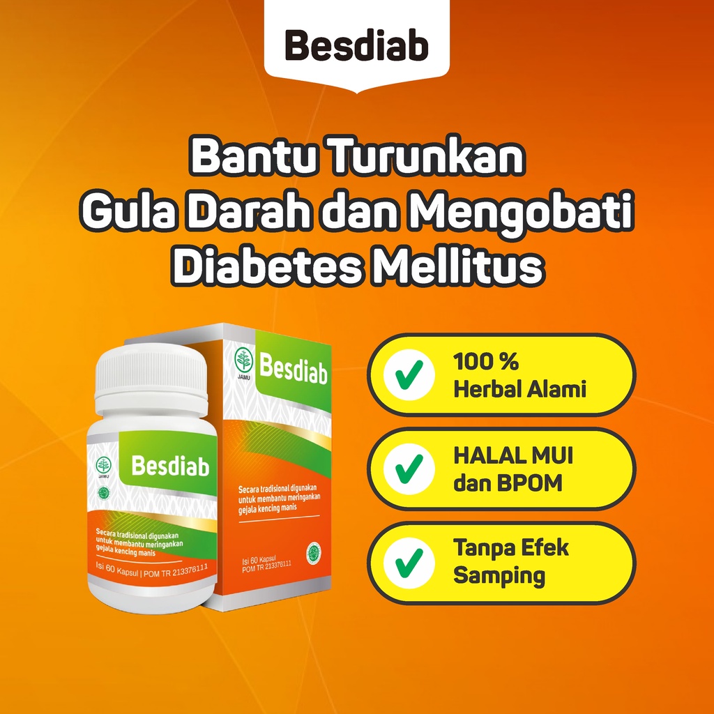 Besdiab obat kencing manis diabetes kesemutan kebas penurun gula darah paling ampuh bpom original