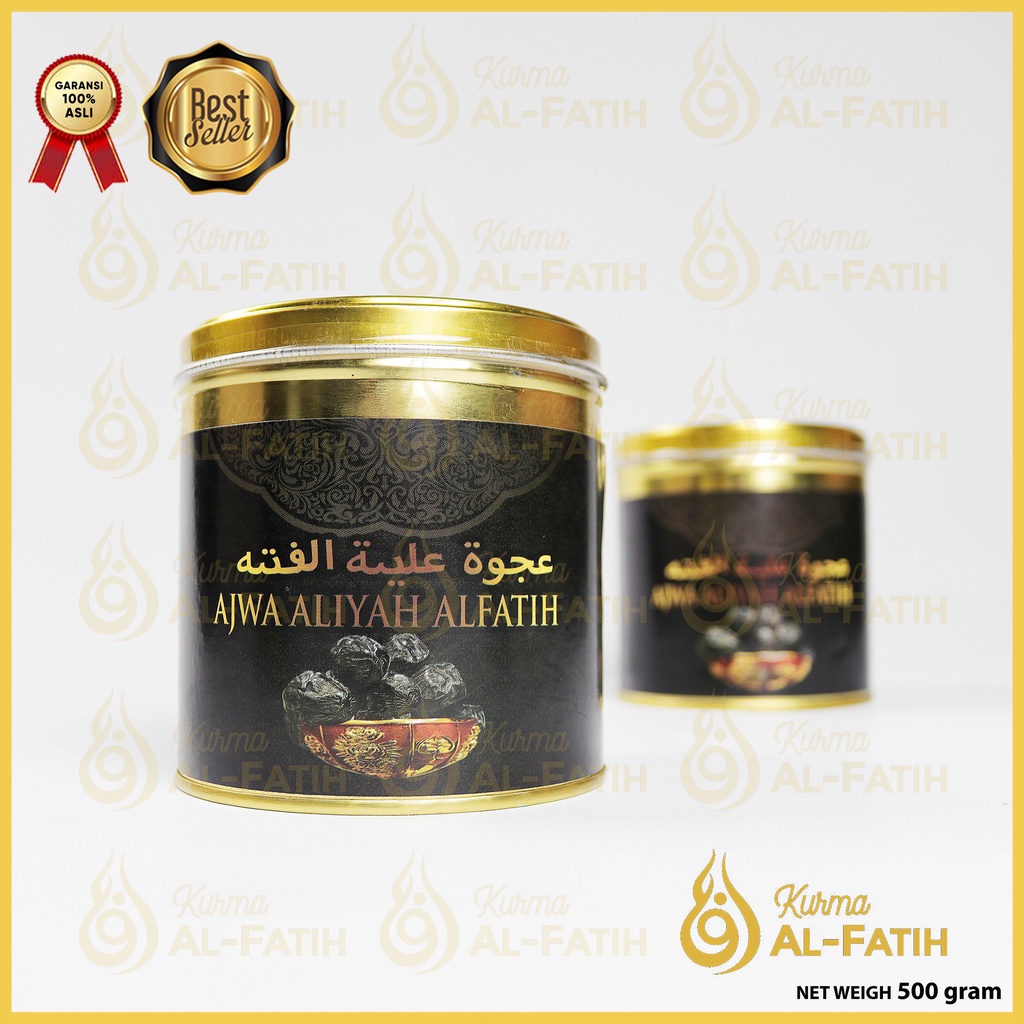 Kurma Ajwa KALENG Alfatih / Ajwah Aliyah Madinah / Kurma Nabi Kemasan Exclusive Azwa Aliyah Al-Fatih