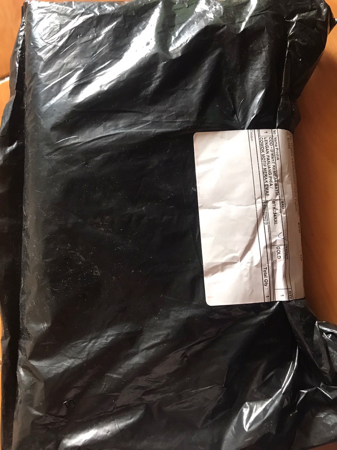 Cod - Dt Collection - Kemeja Batik Lengan Panjang Pria / Cowok Motif Merak Emas