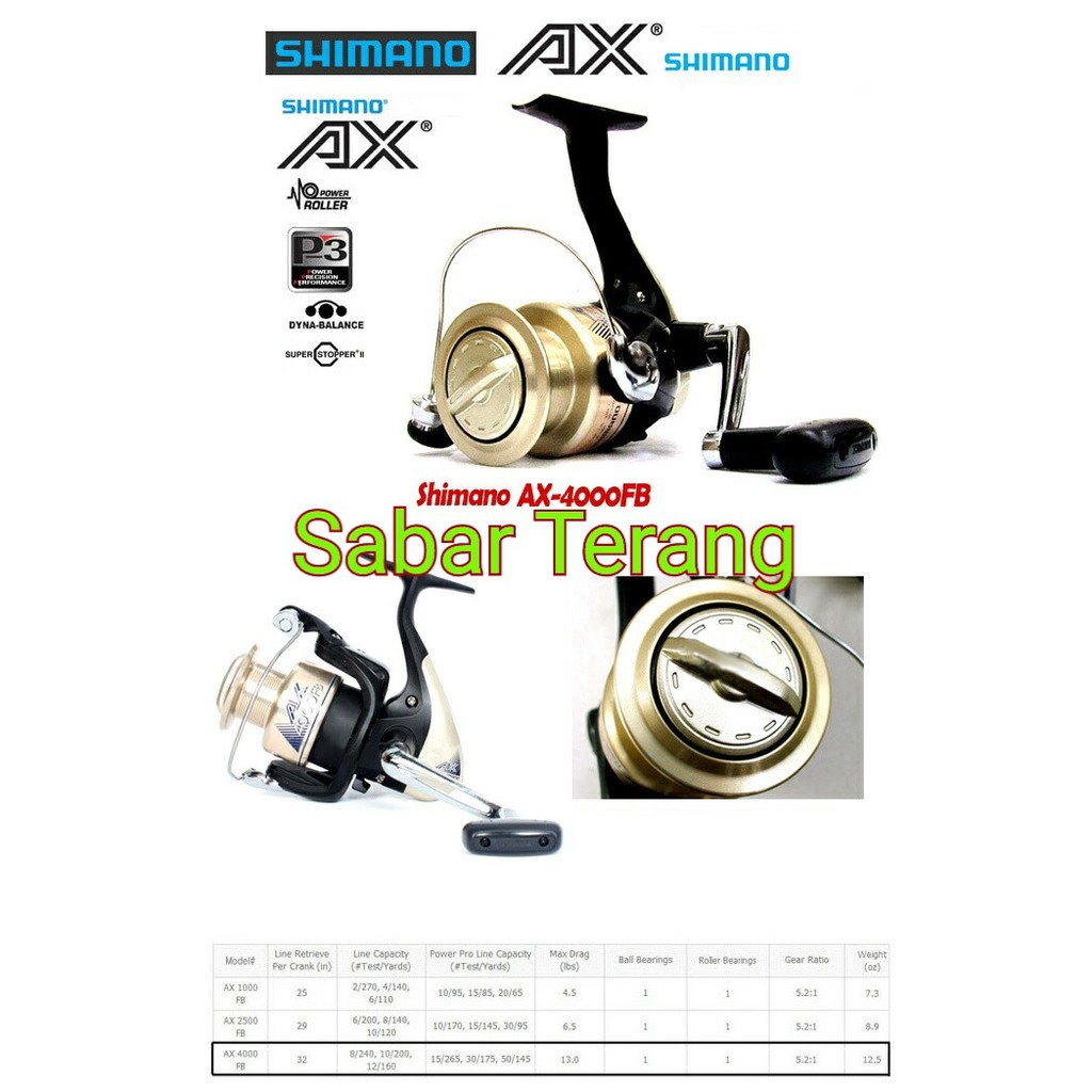 REEL SHIMANO AX 4000 FB Reel Laut