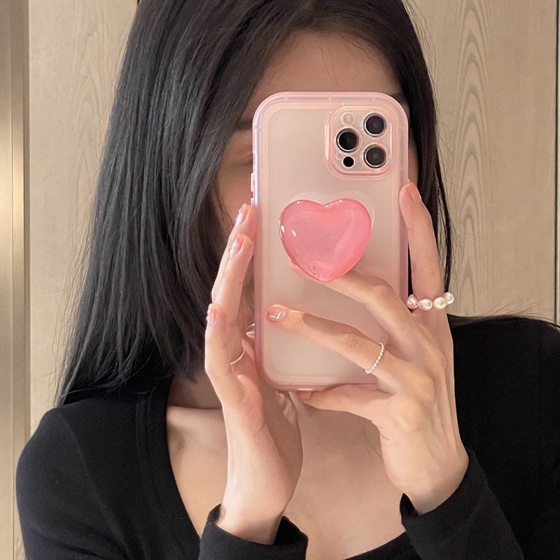 Three-dimensional love stand case iphone 11 pro max 12/13 pro max Xs max XR 7/8/se2020 7plus/8plus creative round shockproof soft case