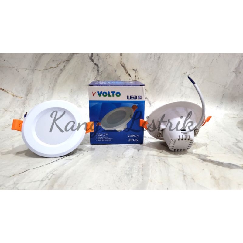 Downlight Volto Led 3 Warna 2,5inch 6W