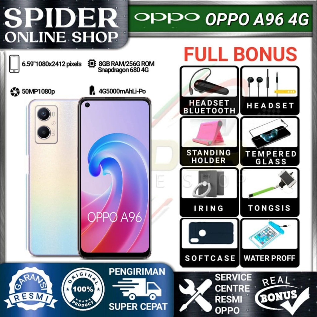 OPPO A96 8/256 RAM 8GB ROM 256GB GARANSI RESMI OPPO INDONESIA