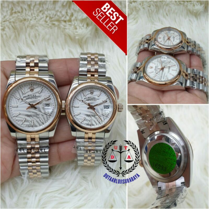 JAM TANGAN COUPLE ROLEX AUTOMATIC KUALITAS ORIGINAL