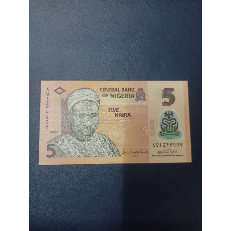 NIGERIA 5 NAIRA POLIMER UANG ASING GRESS UNC