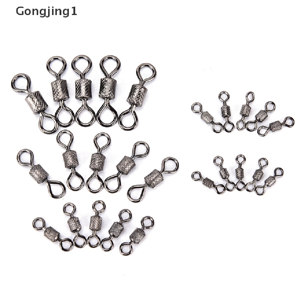 Gongjing1 50 Pcs knurling swivel Konektor Kail Pancing