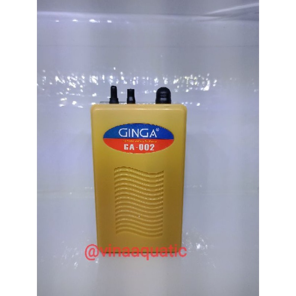 GINGA GA 002 Mesin Aerator portable Airpump Aquarium Baterai Batre mancing pancing ikan GA002