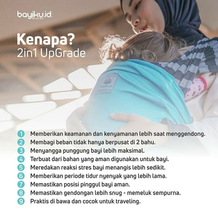 Sashbelt untuk Upgrade Baby Wrap 2 in 1 Bayiku