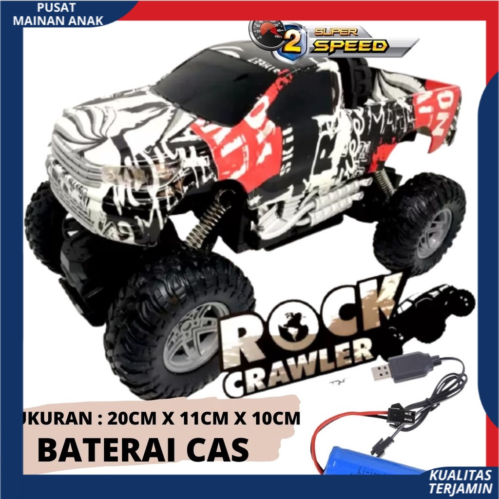 RC ROCK CRAWLER 2WD / RC ROCK CRAWLER  Mobil Remote Control Offroad BATERAI CAS