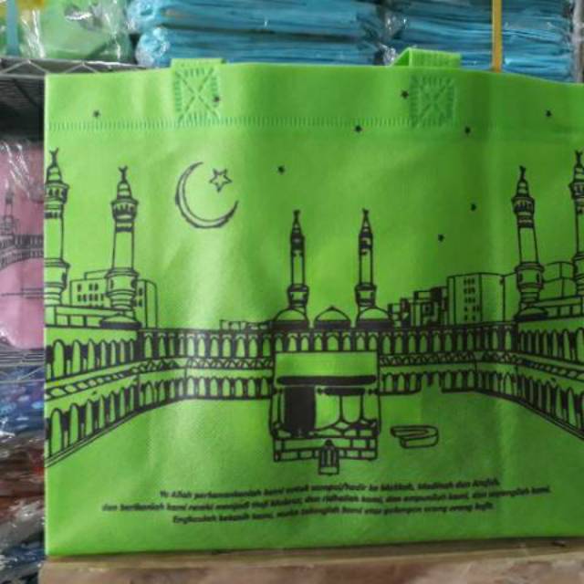 

Tas hajian murah tas sunbond goodiebag tas oleh oleh hajian souvenir hajian ukuran 22x27x10