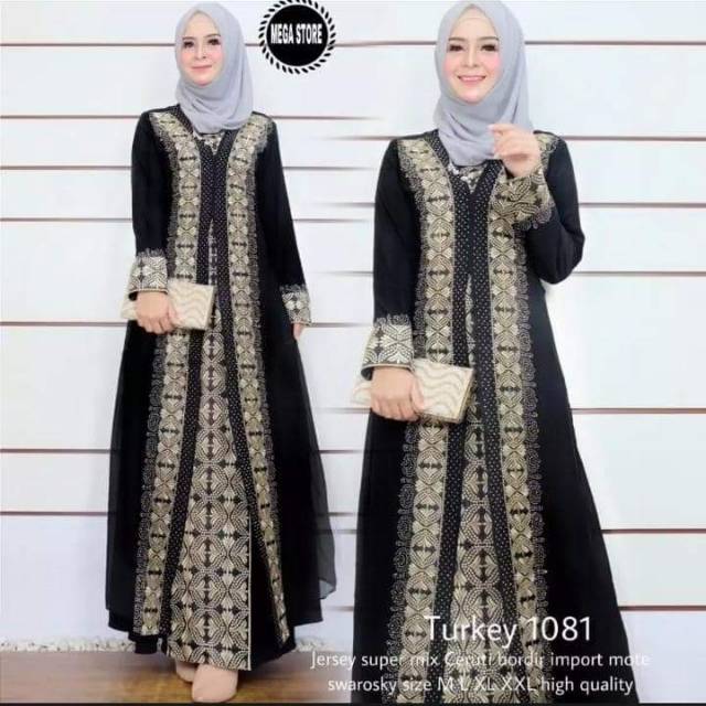Gamis abaya motif tali 02