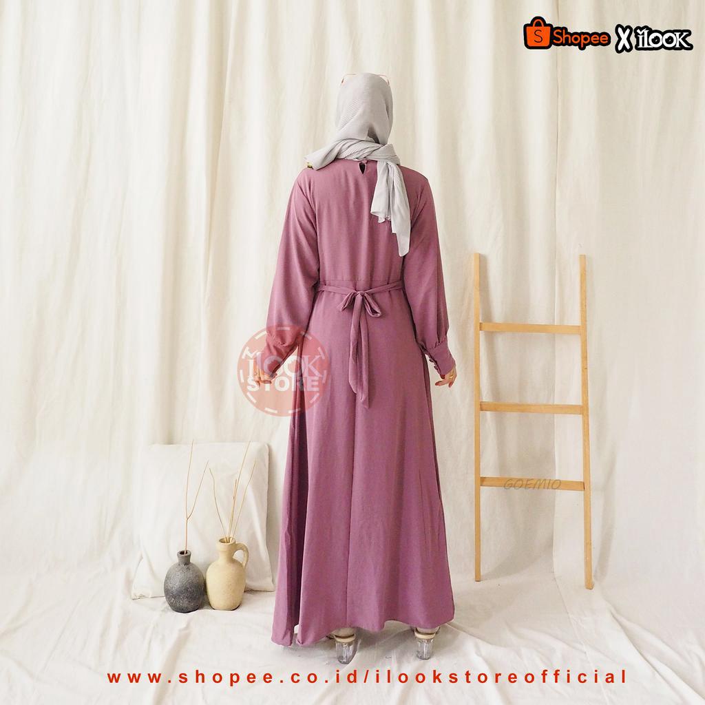 ilook | Syanas Dress | Dress Maxi Wanita | Gamis Mutiara | Gamis Lebaran 2023